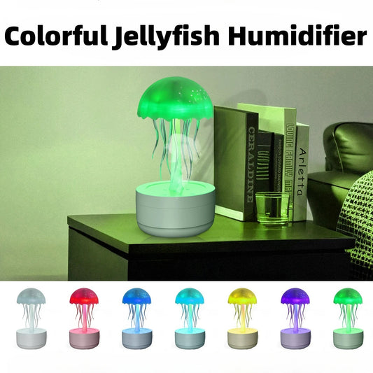 Humidificateur de méduses Diffuseur de parfum, lumière de nuit colorée, diffuseur d'huile essentielle de brouillard lourd, humidificateur d'air pour maison chambre à coucher et bureau