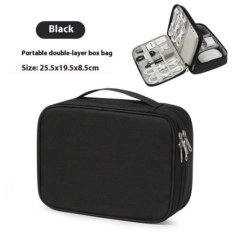 Data Cable Storage Bag Mobile Power Box Travel Portable Digital Accessories Organizing Folders - tout pour vous, Madame!