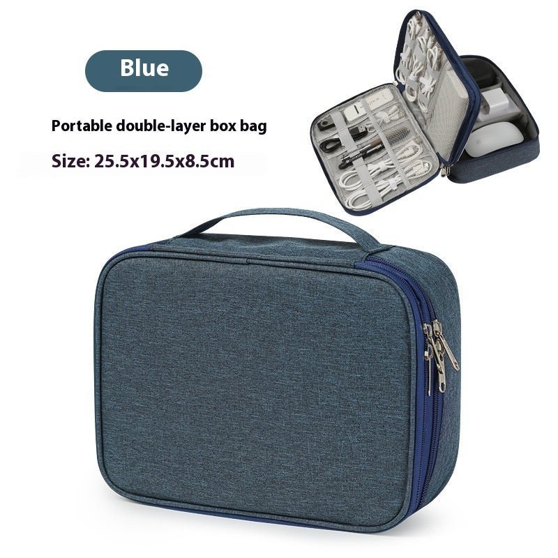 Data Cable Storage Bag Mobile Power Box Travel Portable Digital Accessories Organizing Folders - tout pour vous, Madame!