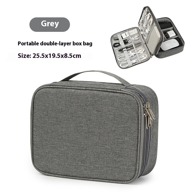 Data Cable Storage Bag Mobile Power Box Travel Portable Digital Accessories Organizing Folders - tout pour vous, Madame!