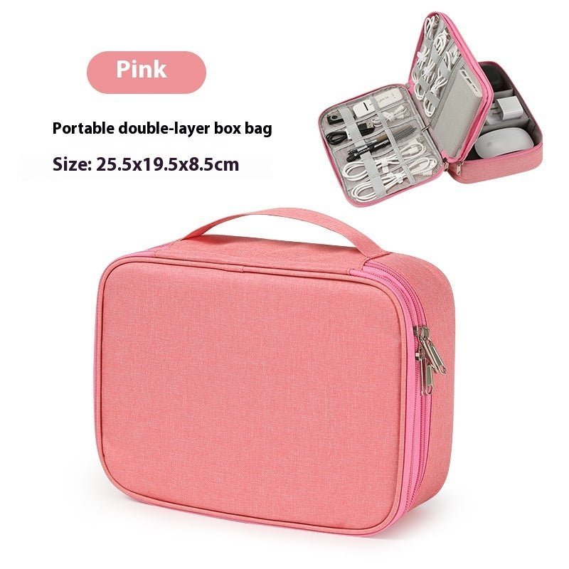 Data Cable Storage Bag Mobile Power Box Travel Portable Digital Accessories Organizing Folders - tout pour vous, Madame!