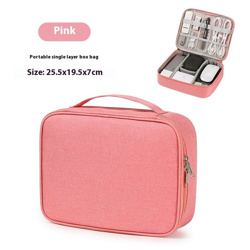 Data Cable Storage Bag Mobile Power Box Travel Portable Digital Accessories Organizing Folders - tout pour vous, Madame!