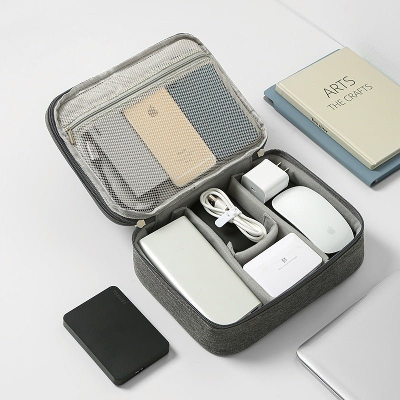 Data Cable Storage Bag Mobile Power Box Travel Portable Digital Accessories Organizing Folders - tout pour vous, Madame!