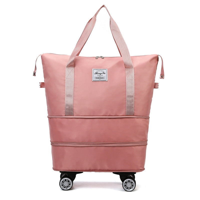 Nouveau sac universel de voyage de roue avec double couche de séparation sèche et humide fitness yoga sacs à bandoulière sport fitness grande capacité sac à main femme